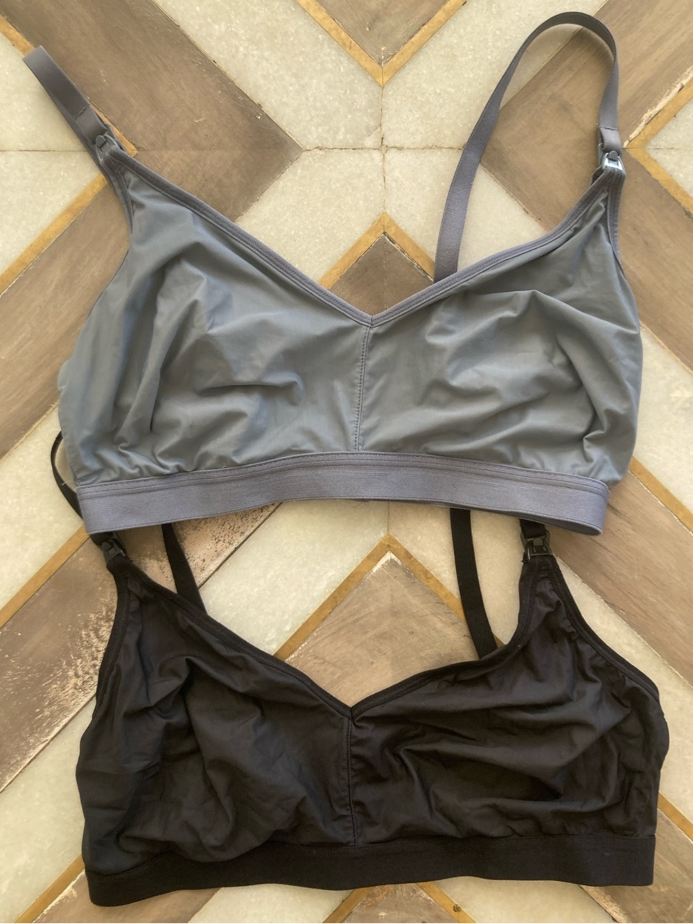 Negative silky nursing bras